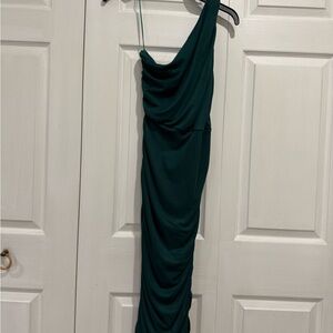 One-Shoulder Body-Con Green Dress